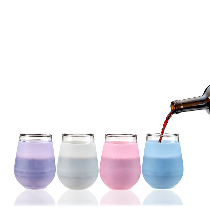 Verres à vin Flexi, en multicolore