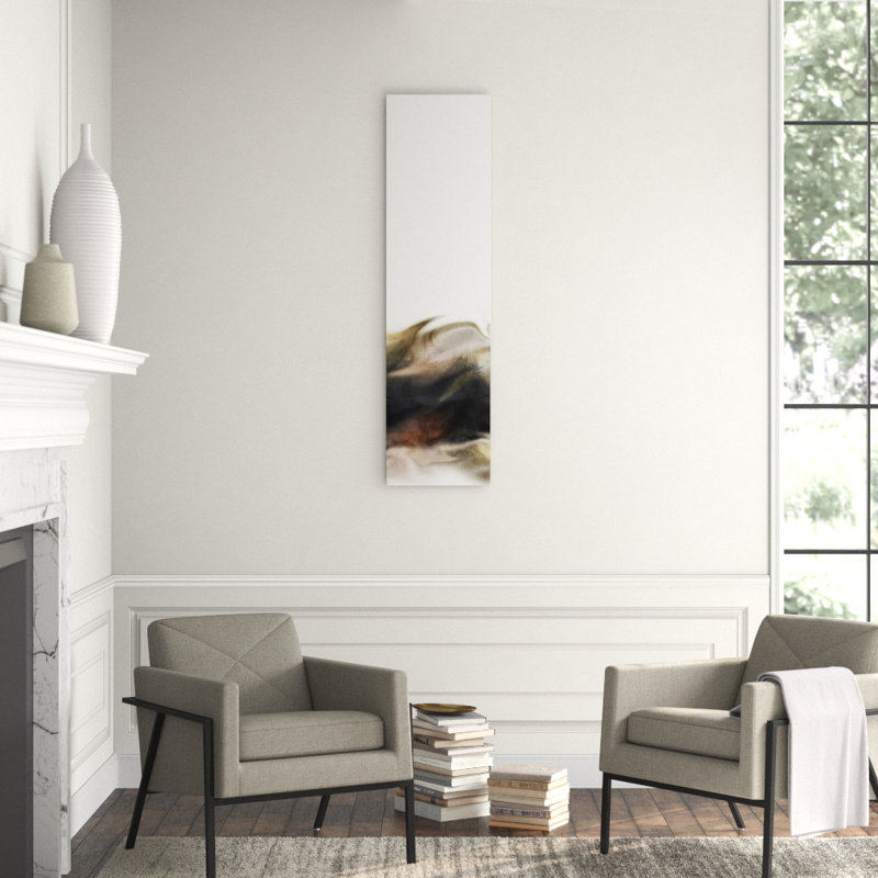 Fluid Lining I Painting by Guseul Park, Glass Coat, 90" H x 24" W