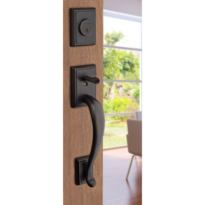 Prestige Pistoria Handleset with Deadbolt and Madrina Door Lever and Rosette