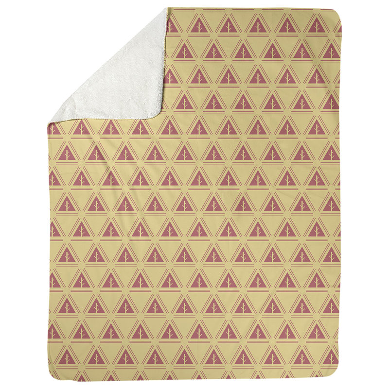 Couverture polaire minimal trees, l 50 po x L 60 po, Jaune / Rouge