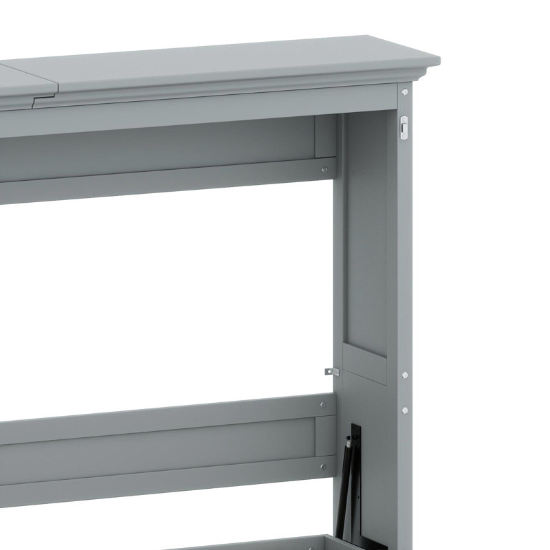Lit escamotable Wooden, Gris