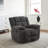 Manual Recliner Chair With Padded Armrests - Overstuffed Corduroy Upholstery, Solid Wood Frame, 400Lb Capacity-961468452