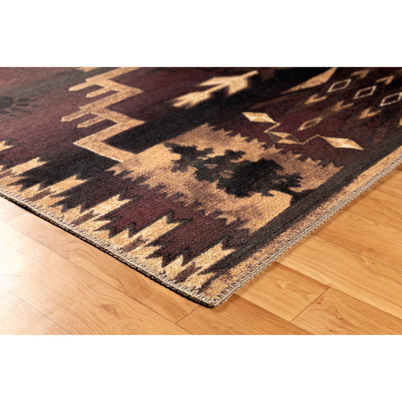 Tapis lavable à la machine Barkley, Rectangle H 7 pi 10 po x l 10 po