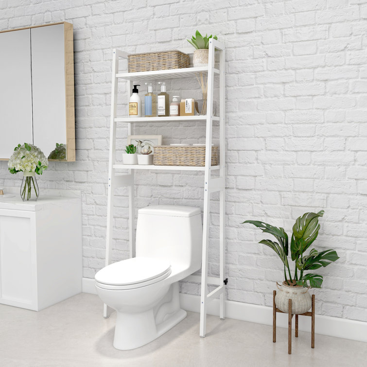 Solid Wood Freestanding Over-the-Toilet Storage MallBoo