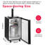 Bar à bière Frigidaire en acier inoxydable 6,1 pi cu, réservoir de CO², plan de travail résistant aux égratignures, raccord rapide