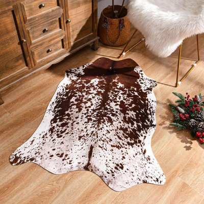 Tapis en simili cuir de vache 3 x 4 pi