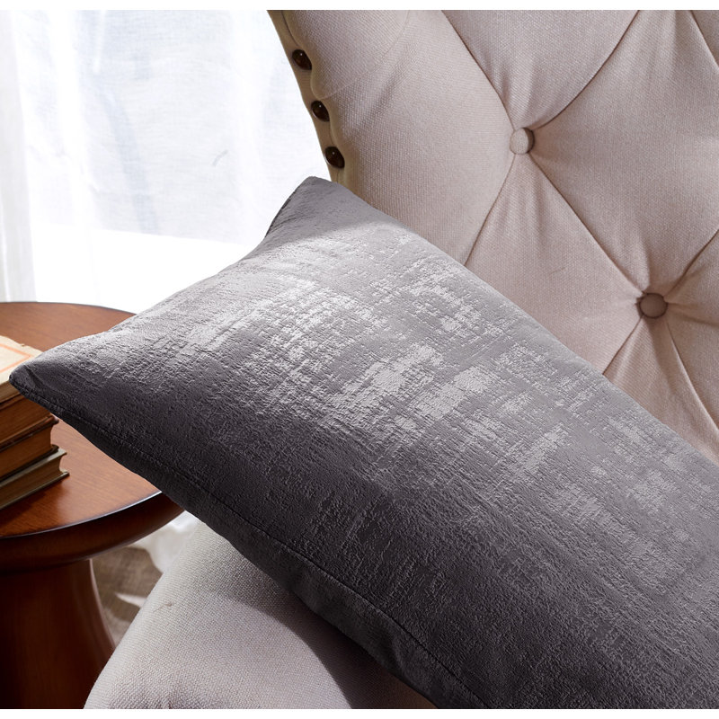 Rectangular Lumbar Cushion Cover, Steeple Grey