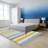 Ciicool Modern Abstract Rug for Living Room, 5'x7' Machine Washable Area Rug Non-Slip Rug, Low-Pile Contemporary Indoor Dining Floor Carpet for Bedroom Office Under Table Home Decor Yellow Blue Gray-1567031061