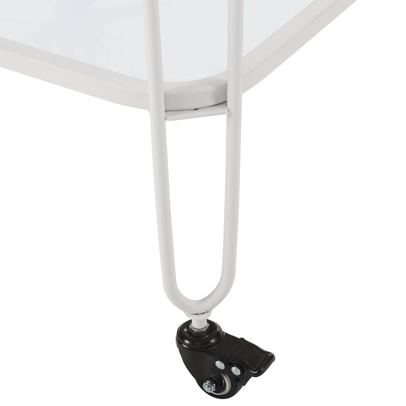 Maisonet Metal Bar Cart, White