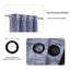 Ensemble de 4 panneaux de rideaux transparents 2 pièces avec rideaux occultant avec œillets, 54 x 84 po / panneau, gris foncé, ensemble de 4 panneaux