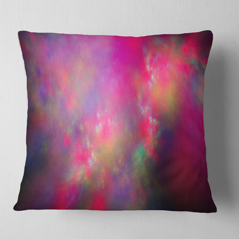 Perfect Starry Sky - Abstract Printed Pillow, 18" x 18", Throw Pillow, Red