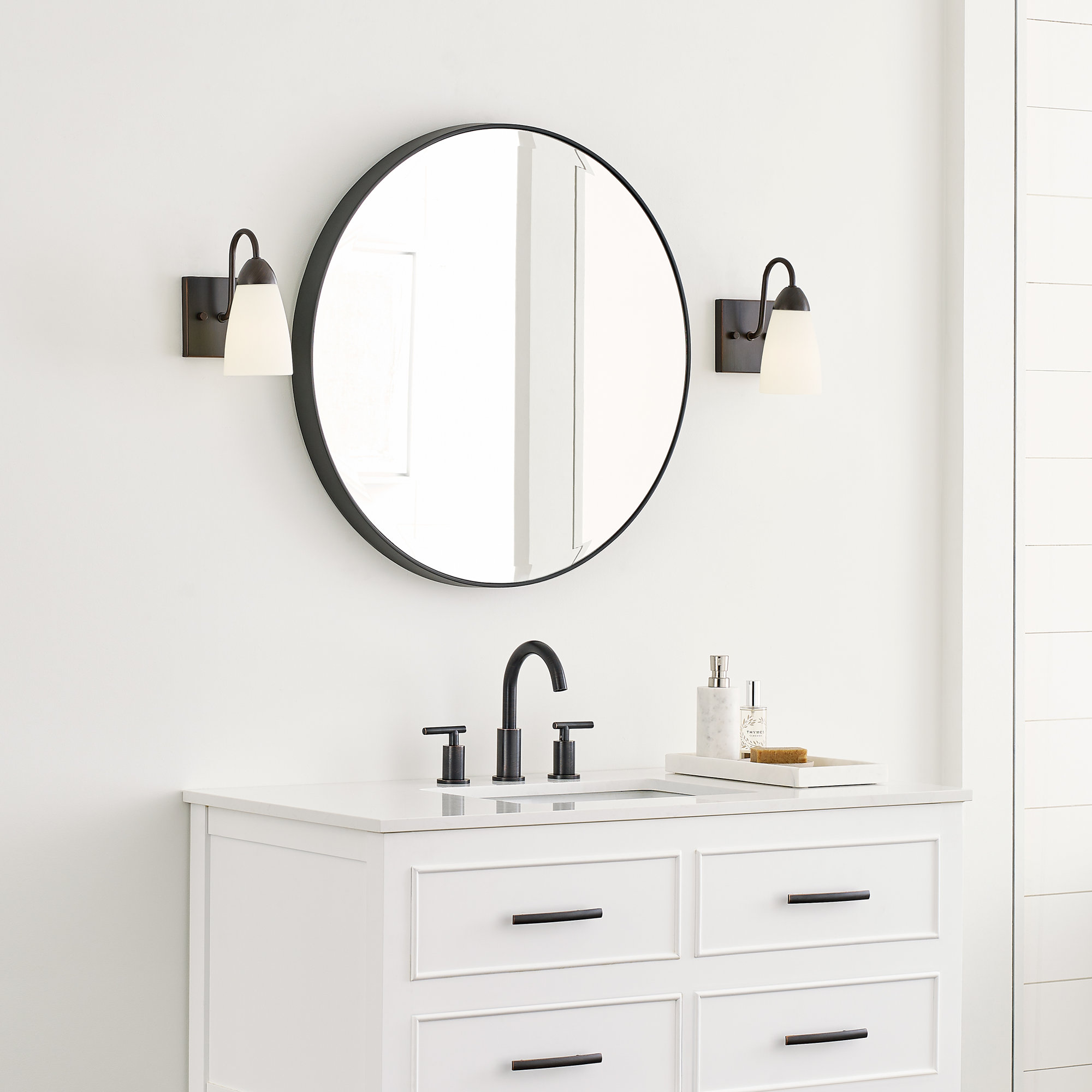Single Light Glass Steel Dimmable Armed Sconce, No, Burnt Sienna
