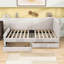 Lit simple tapissier en L en bois avec tiroirs-1580504130