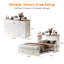 Armoire pour lit double pleine grandeur avec matelas pliable et station de charge, blanc-821341920
