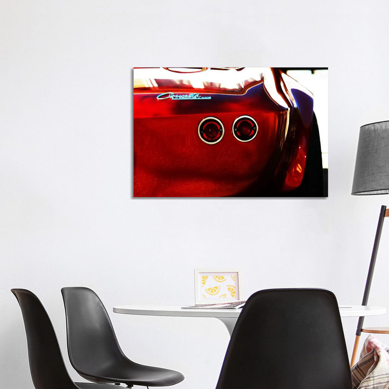 1963 Chevrolet Corvette Stingray, Rear End by Clive Branson - Wrapped Canvas Print, 66.04 cm H x 45.72 cm W x 1.91 cm D
