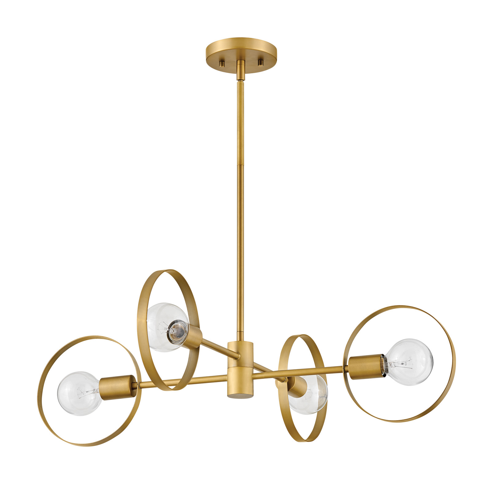 Alexandro 4 - Light Dimmable Sputnik Chandelier, Lacquered Brass