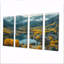 Arbres d'automne jaunes dans une vallée de montagne suisse - ensemble de 4 pièces d'art mural-965198738