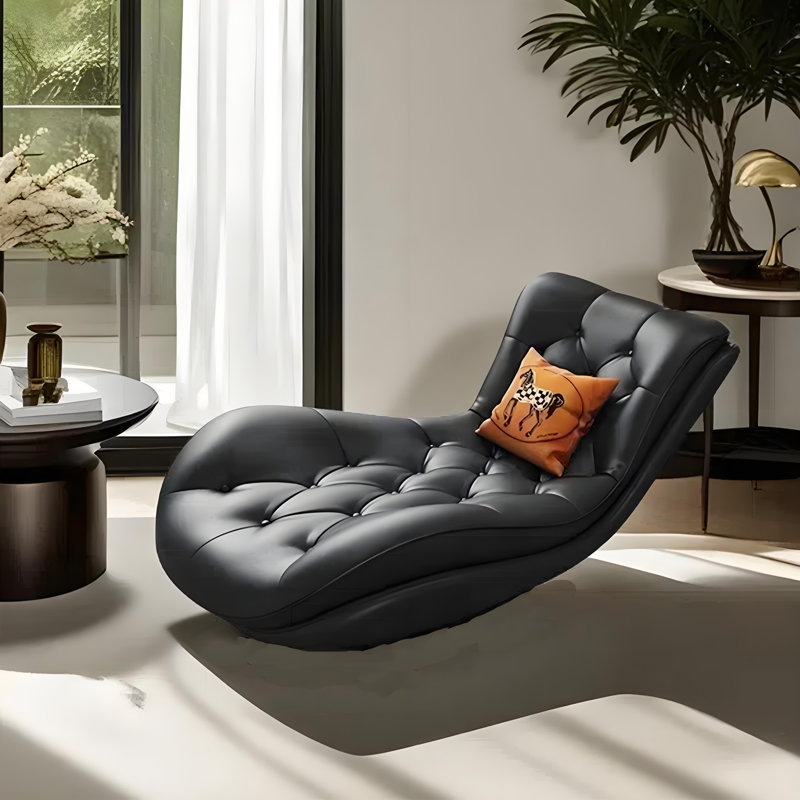 Méridienne délicate, moderne, simple et créative, Noir, noir, noir, noir