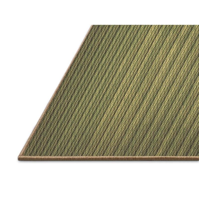 Tapis en laine vert olive foncé, Rectangle 8 pi x 12 pi
