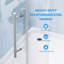 Fully Frameless Hinge Shower Door, SGCC Tempered Glass, Stainless Steel Accessories-139574915-138409594