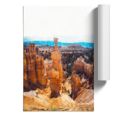 Bryce Canyon in Utah Painting - Frameless Print