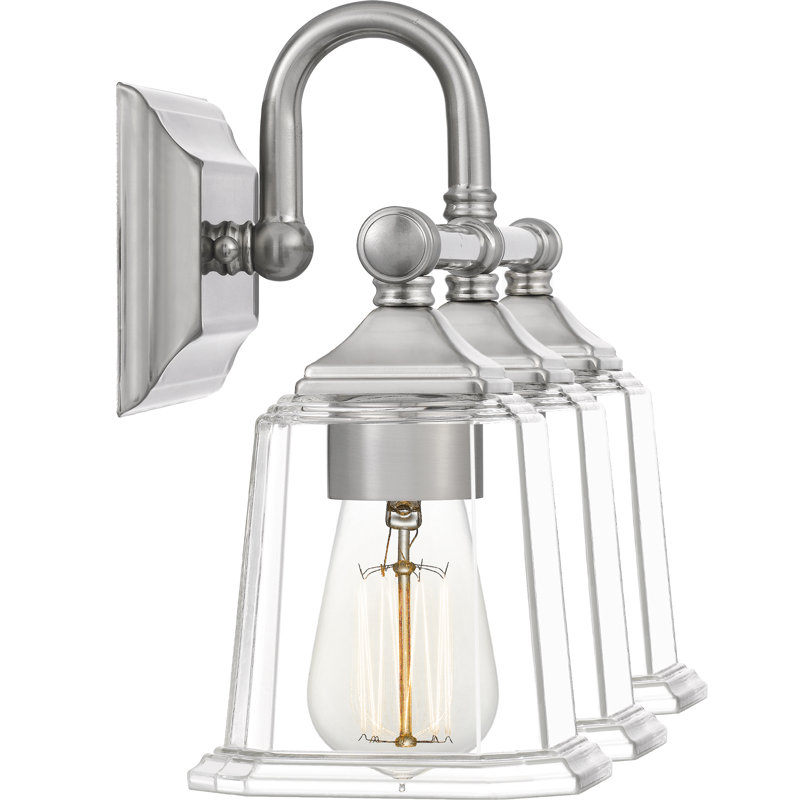 3 - Light Dimmable Vanity Light, Brushed Nickel