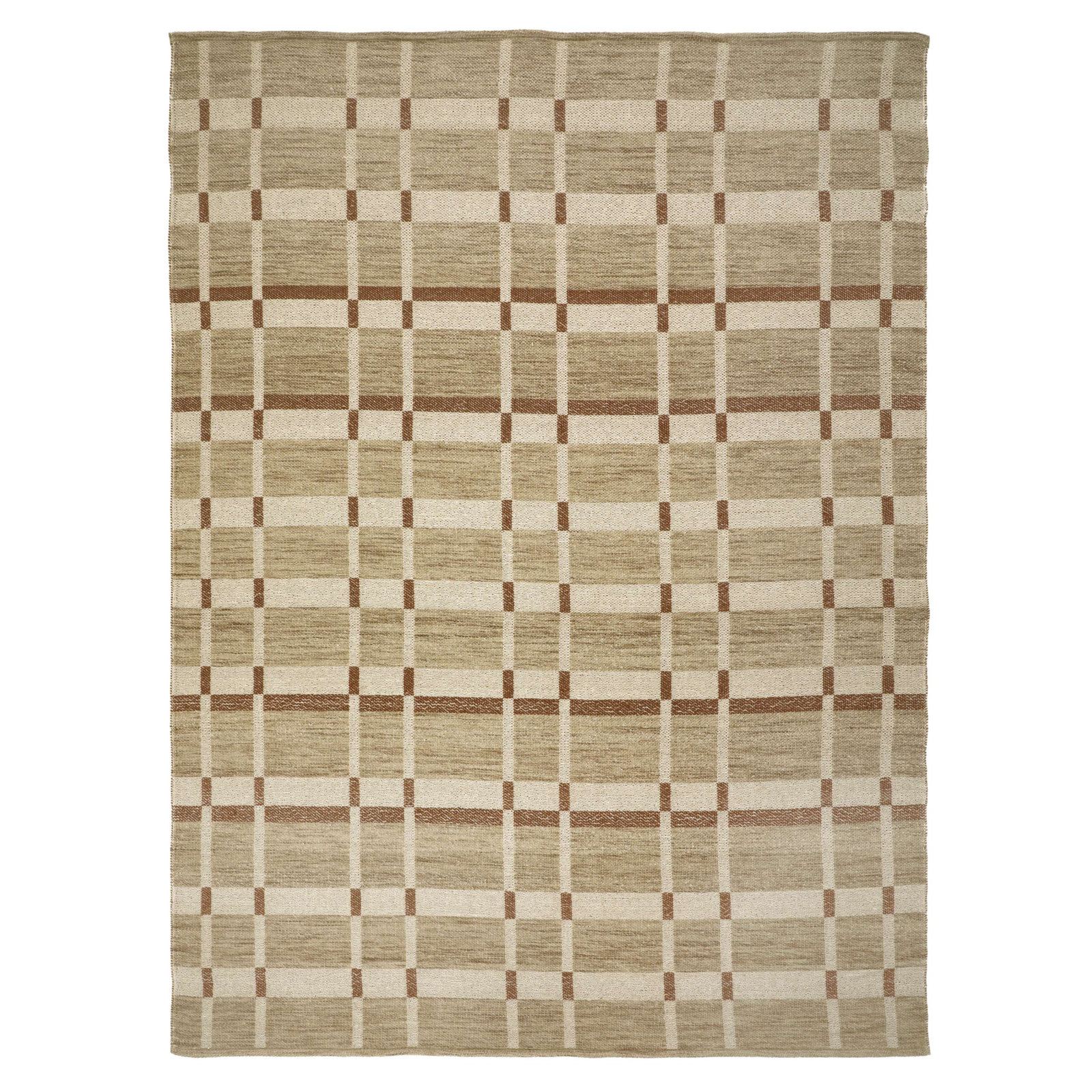 Block Flatweave Wool Indoor Rug, Rectangle 3' x 5'