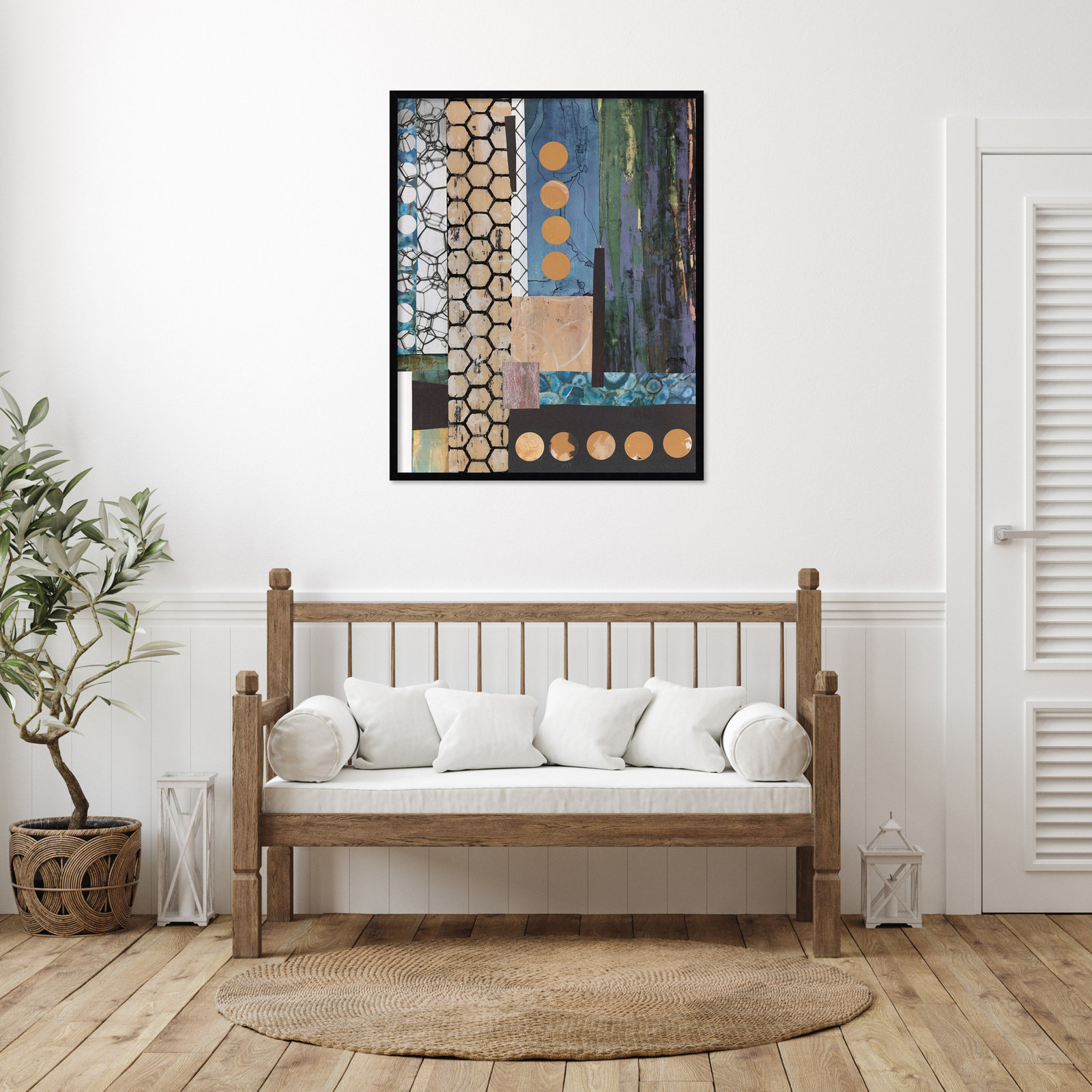 Mashup II by Maurin Wood Framed Wall Art Print, 41" H x 33" W, Black