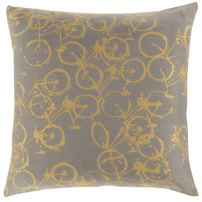  Bicycle Print Throw Pillow