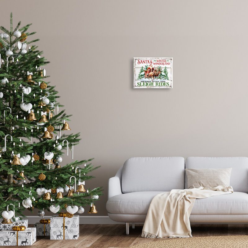 «Winter Wonderland Sleigh Rides», art mural sur toile par Creatif Belle