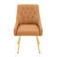 Chaise de salle à manger rembourrée en cuir avec dossier capitonné Diamond-355135067