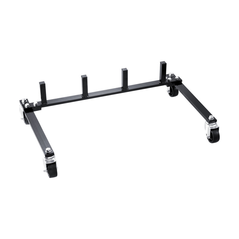 Support pour chariot de voiture en acier robuste avec roulettes pivotantes - Organisateur mobile pour chariots à 4 roues (chariots non inclus)