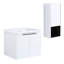Armoire de salle de bain 24 po avec lavabo en céramique et boîte latérale
