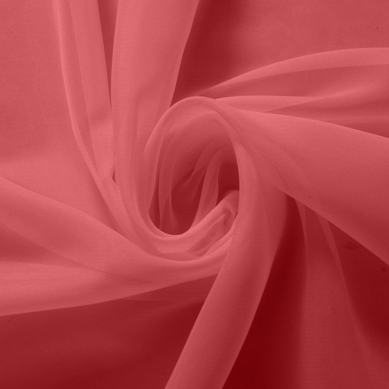 Jamie Eyelet Sheer Voile Curtain Panel, 144cm Width x 228cm Drop, Red