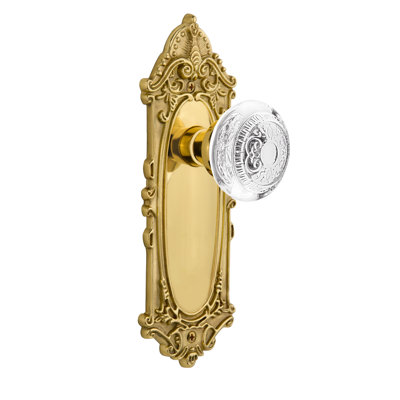 Plaque victorienne avec œuf en cristal et bouton de fléchettes