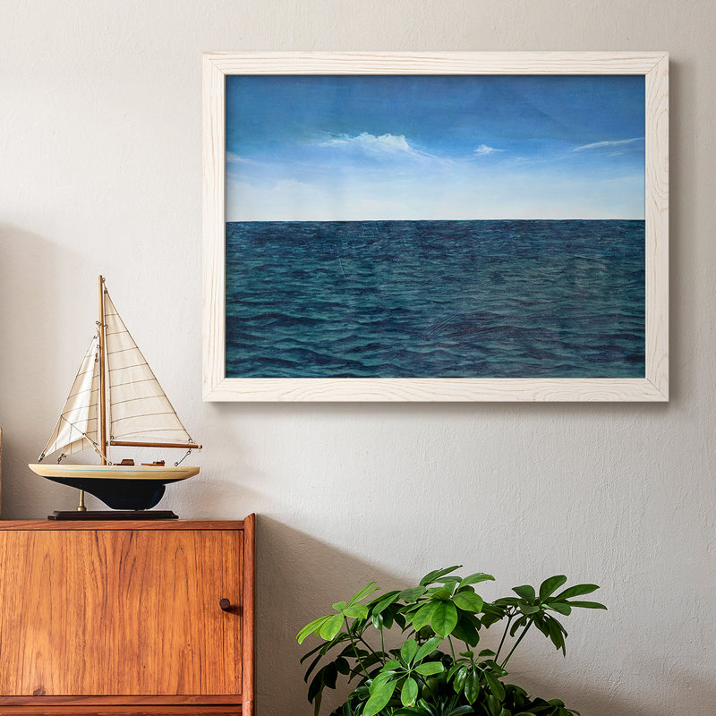 Open Water I, peinture sur toile encadrée, Blanc, H 28 po x l 42 po x P 1,5 po