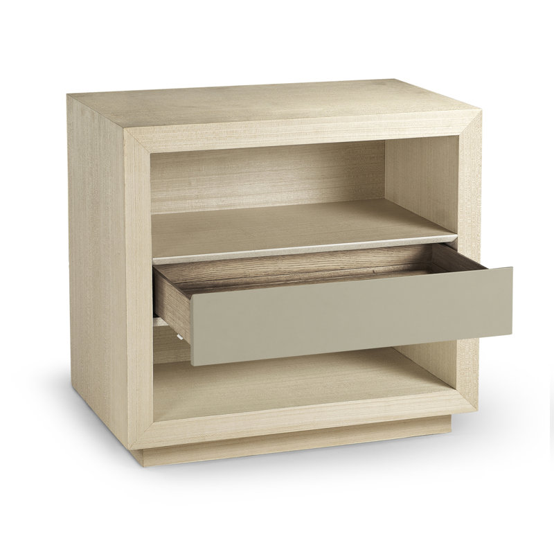 Water 1 - Drawer Solid Wood Nightstand