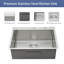 Évier de cuisine à montage sur le dessus 33 po. - 33 po x 22 po x 9 po. Évier de cuisine à cuve simple en acier inoxydable de calibre 16 et profondeur de 9 po.