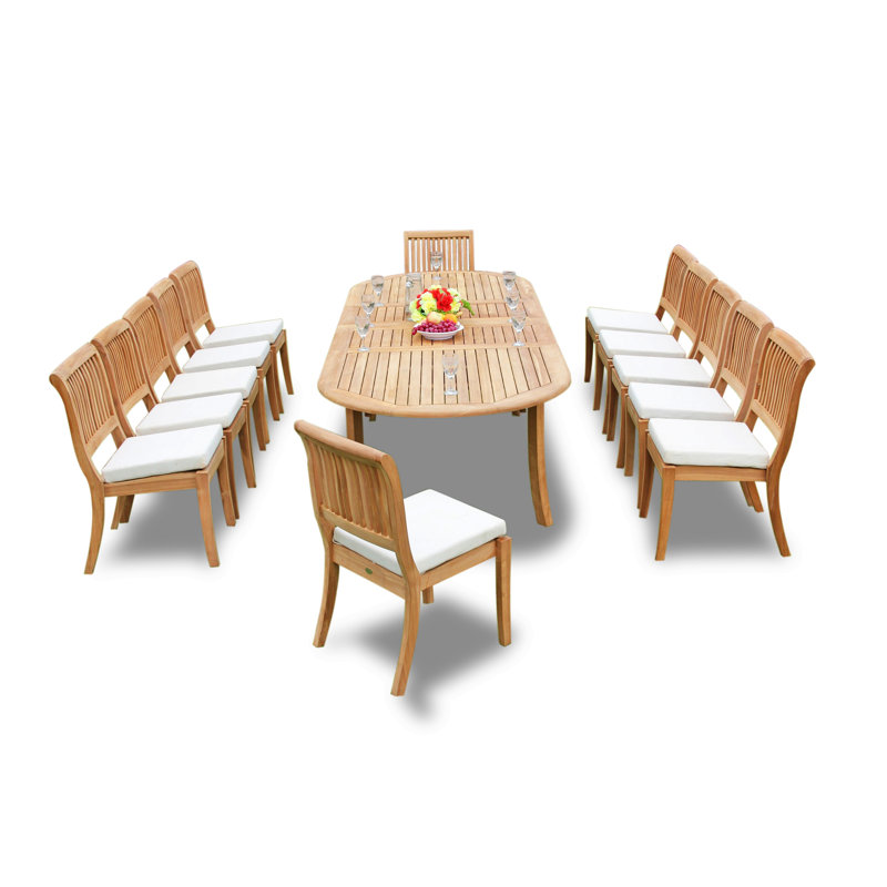 Masten dining set, H 31 po x l 42 po x L 117 po, 12