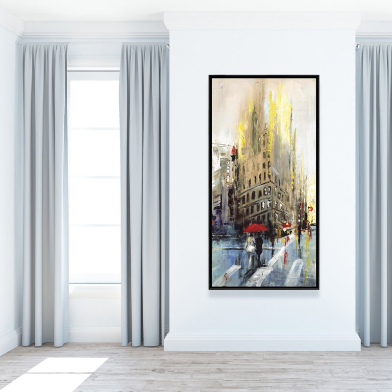 " Abstract Rainy Street " on, H 48 po x l 24 po