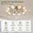 41" Flower Ceiling Fan with Light and Remote Low Profile-1303655635