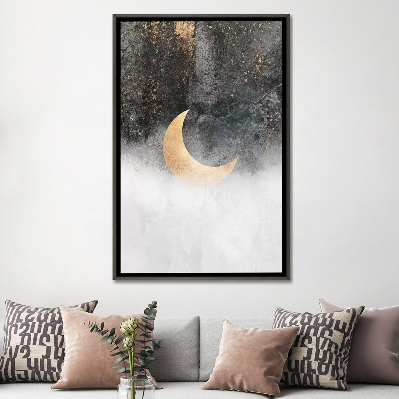 Reproduction d’art, "Crescent Moon" par Elisabeth Fredriksson, H 60 po x l 40po x P 1,5 po, Pas de tapis