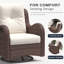  9 Pieces Outdoor Patio Furniture Set, Rattan Wicker Sectional Swivel Rocker Chairs Sets With Ottomans, Swivel Glider Chairs,single Chairs And Coffee Table-368702010-368702011
