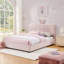 Lit tapissier pour enfants avec tête de lit surdimensionnée, lumière DEL et 4 tiroirs de rangement, tissu Boucle-1604488129-1604487738