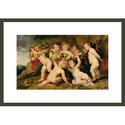 Guirlande de fruits par Peter Paul Rubens - impression giclée encadrée