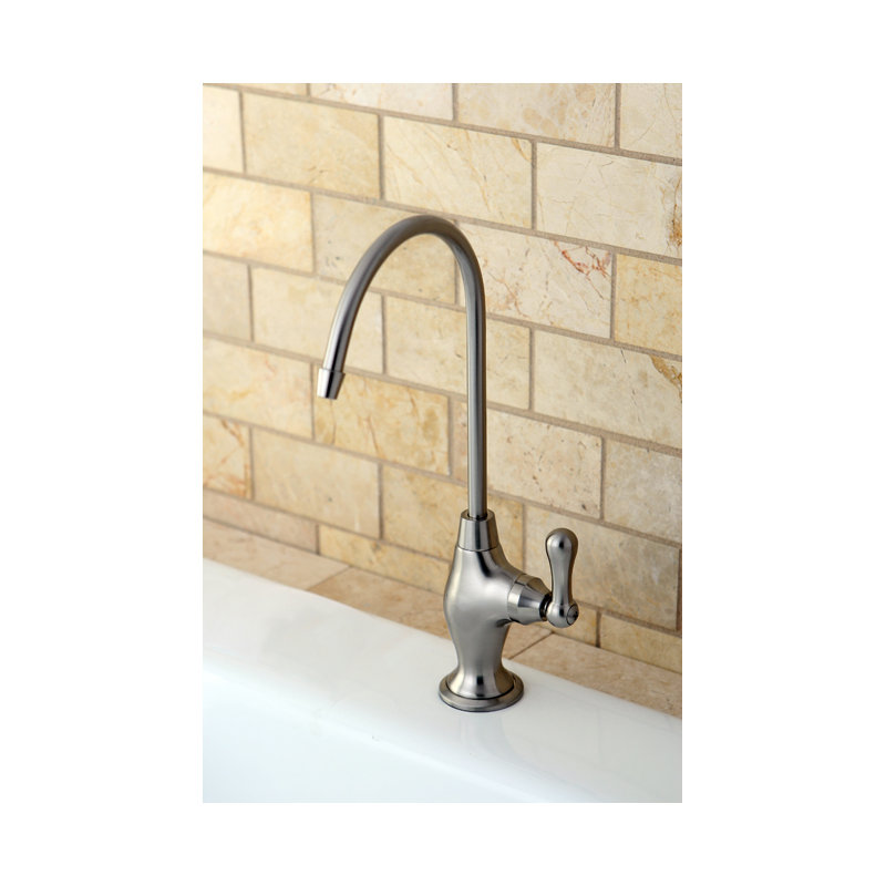 Kingston Brass Restoration Single-Handle 1-Hole Deck Mount Water Filtration Faucet, Brushed Nickel