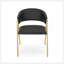 Ensemble de 2 chaises de salle à manger élégantes avec pieds en forme de V, finition métallique et revêtement confortable pour les intérieurs modernes