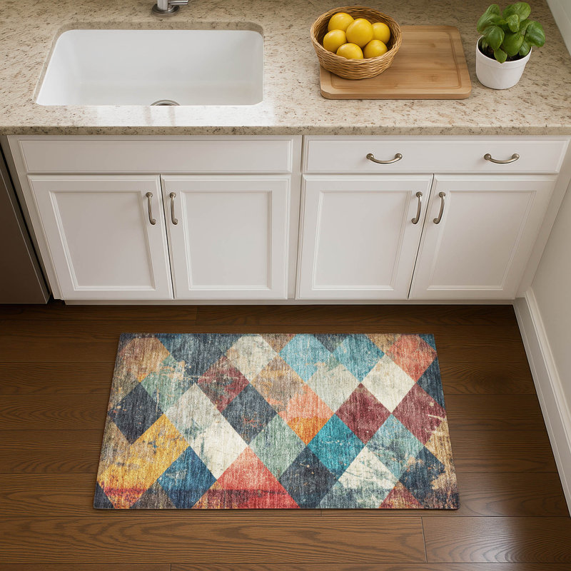 Premium Machine Washable Millbrook AMF1956 Geometric Rug, Rectangle 1'8" x 2'6"