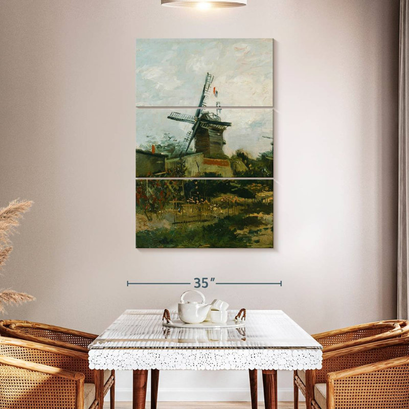 Lilie Windmills On Montmartre, 50" H x 32" W