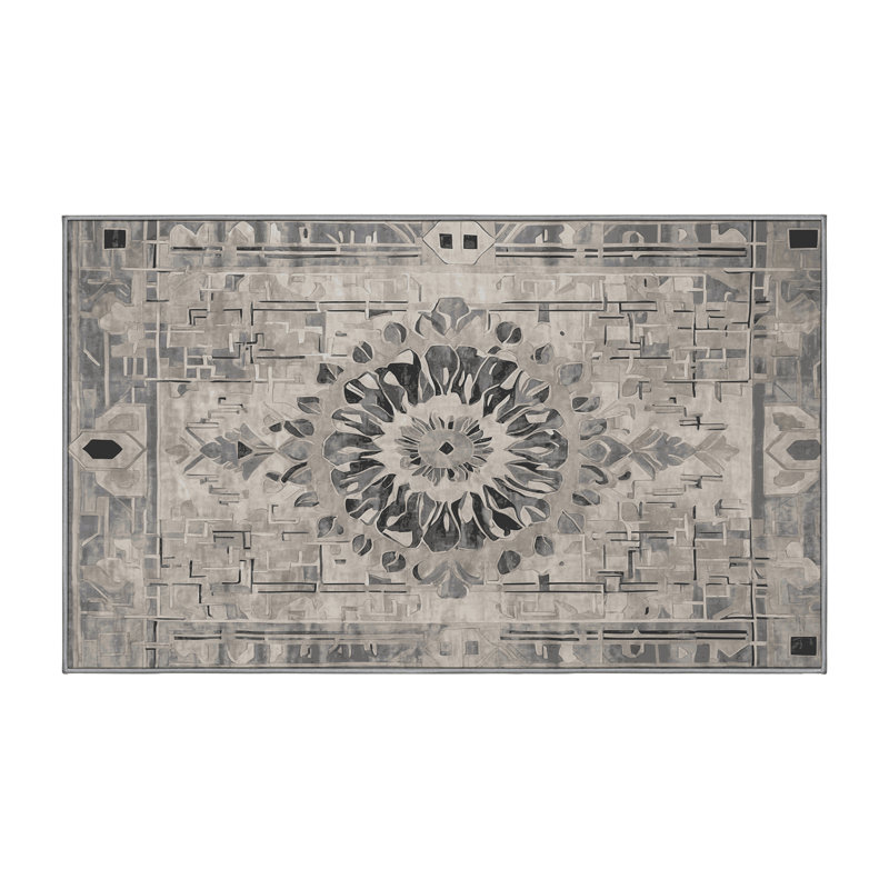 Tapis gris lavable à la machine